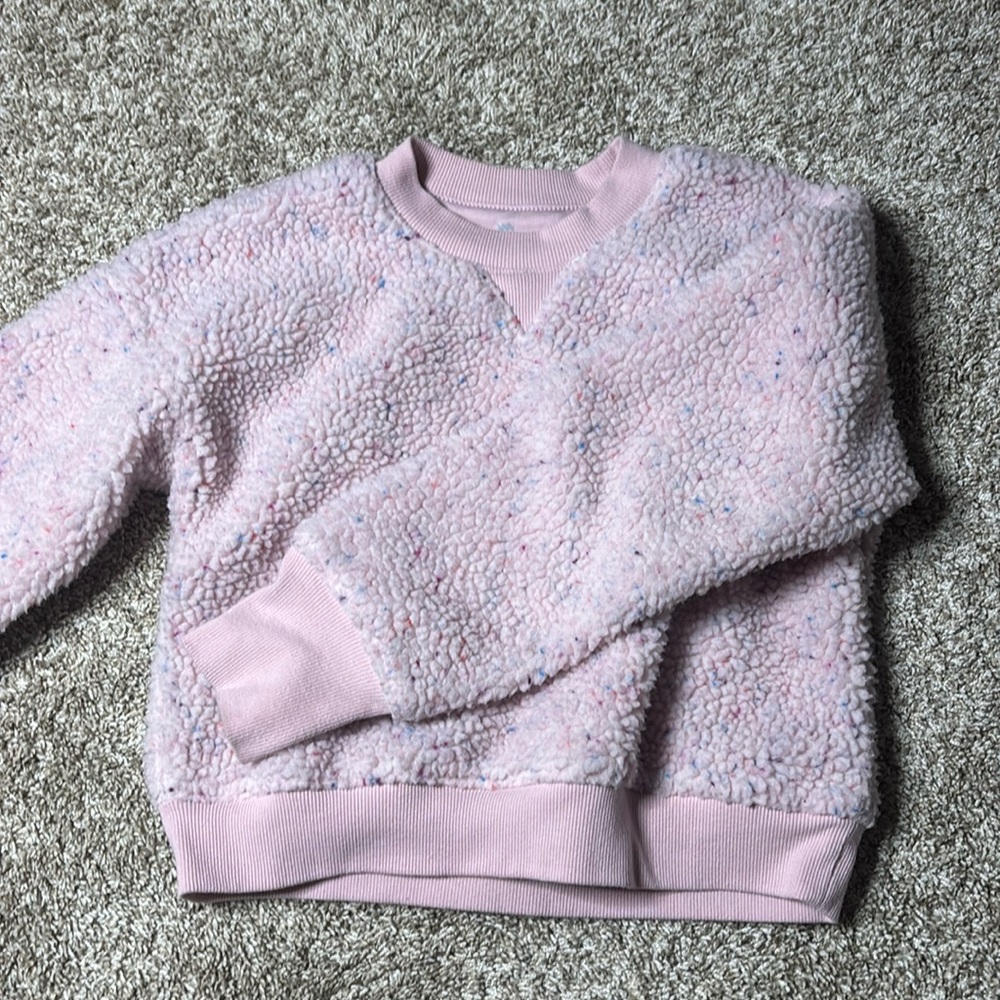 Kids pink target fleece sweatshirt
